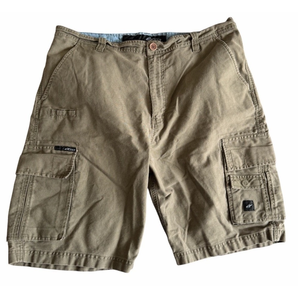 Alpinestars Cargo Shorts Mens 38 Khaki Utility Workwear Moto Skate 11 Inch